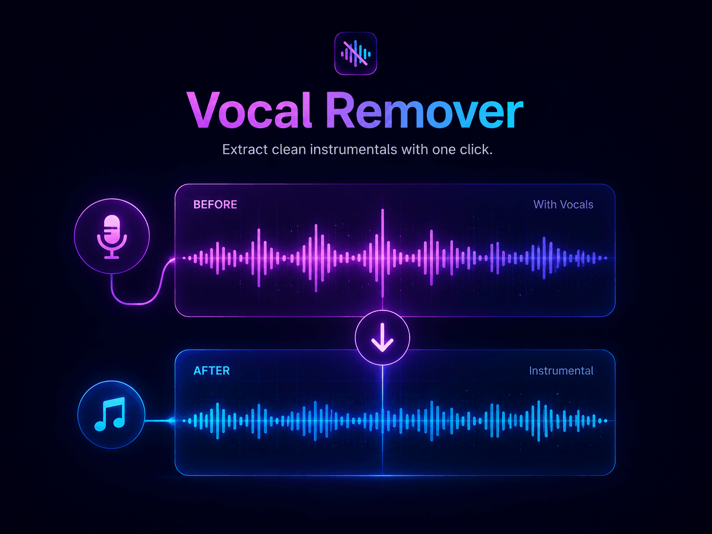 Vocal Remover tool by AI Song Maker
